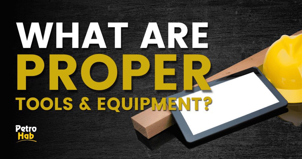 Illustration about proper tools and equipment with a broom and dustpan.