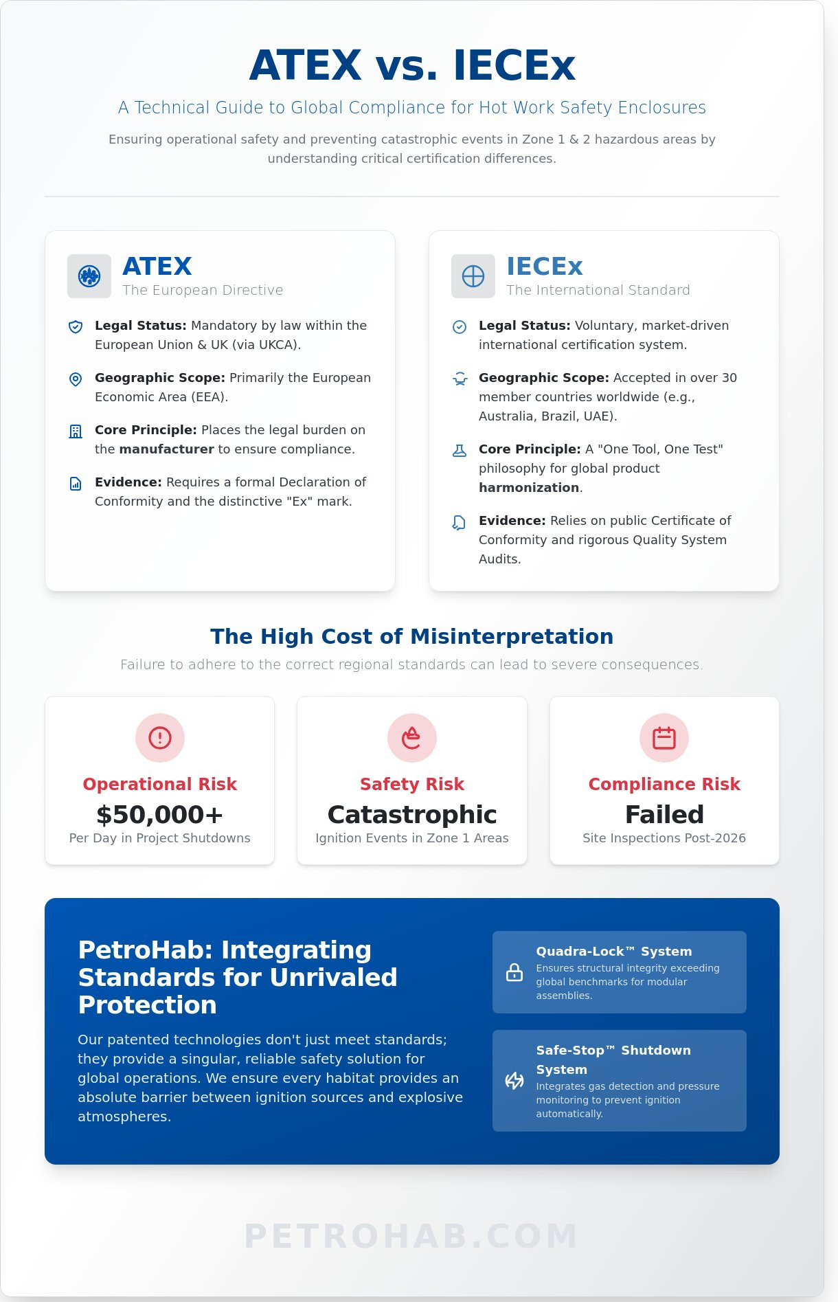 ATEX vs IECEx: Understanding the Critical Differences for Hot Work Habitats