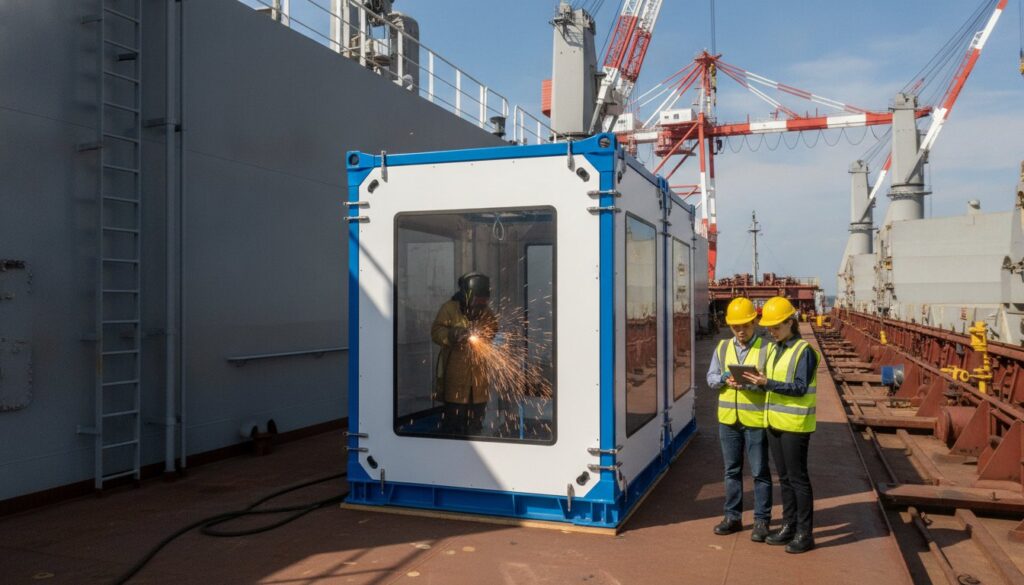 Hot Work Safety in Marine and Shipbuilding: Engineered Containment Strategies for 2026
