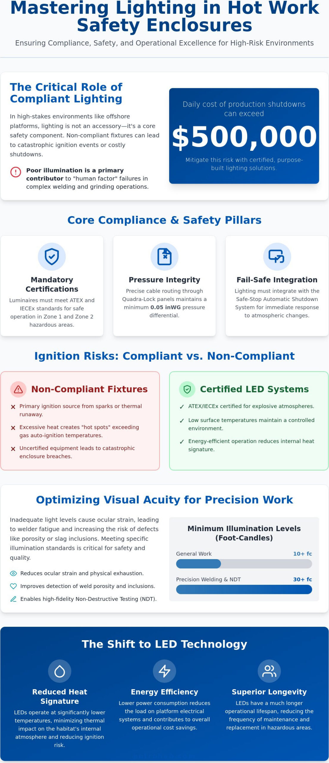 Lighting Requirements for Hot Work Enclosures: Technical Standards and Safety Compliance in 2026