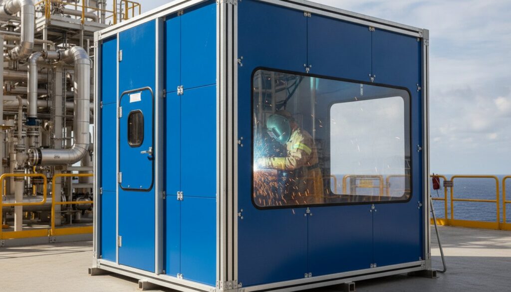 Welding Habitat vs. Scaffolding and Sheeting: A Technical Comparison for Hazardous Zones