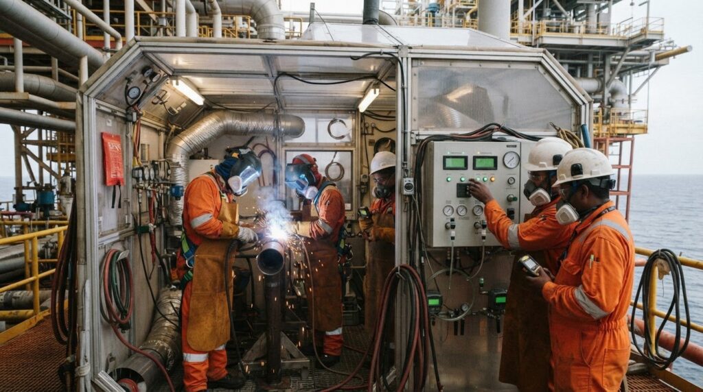 CO2 and O2 Level Monitoring in Welding Enclosures