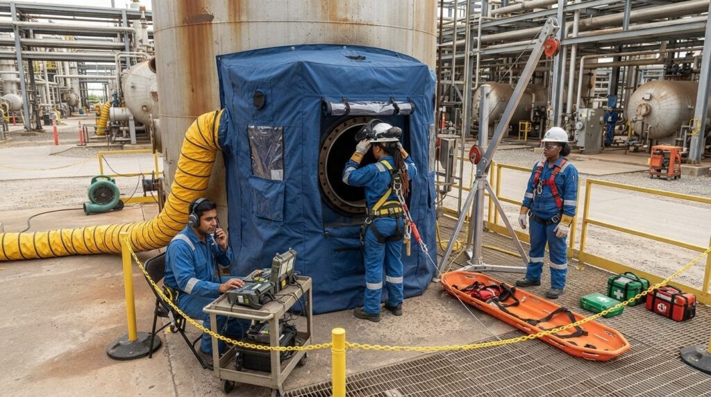 Safety Enclosures for Safer Vessel and Tank Entry